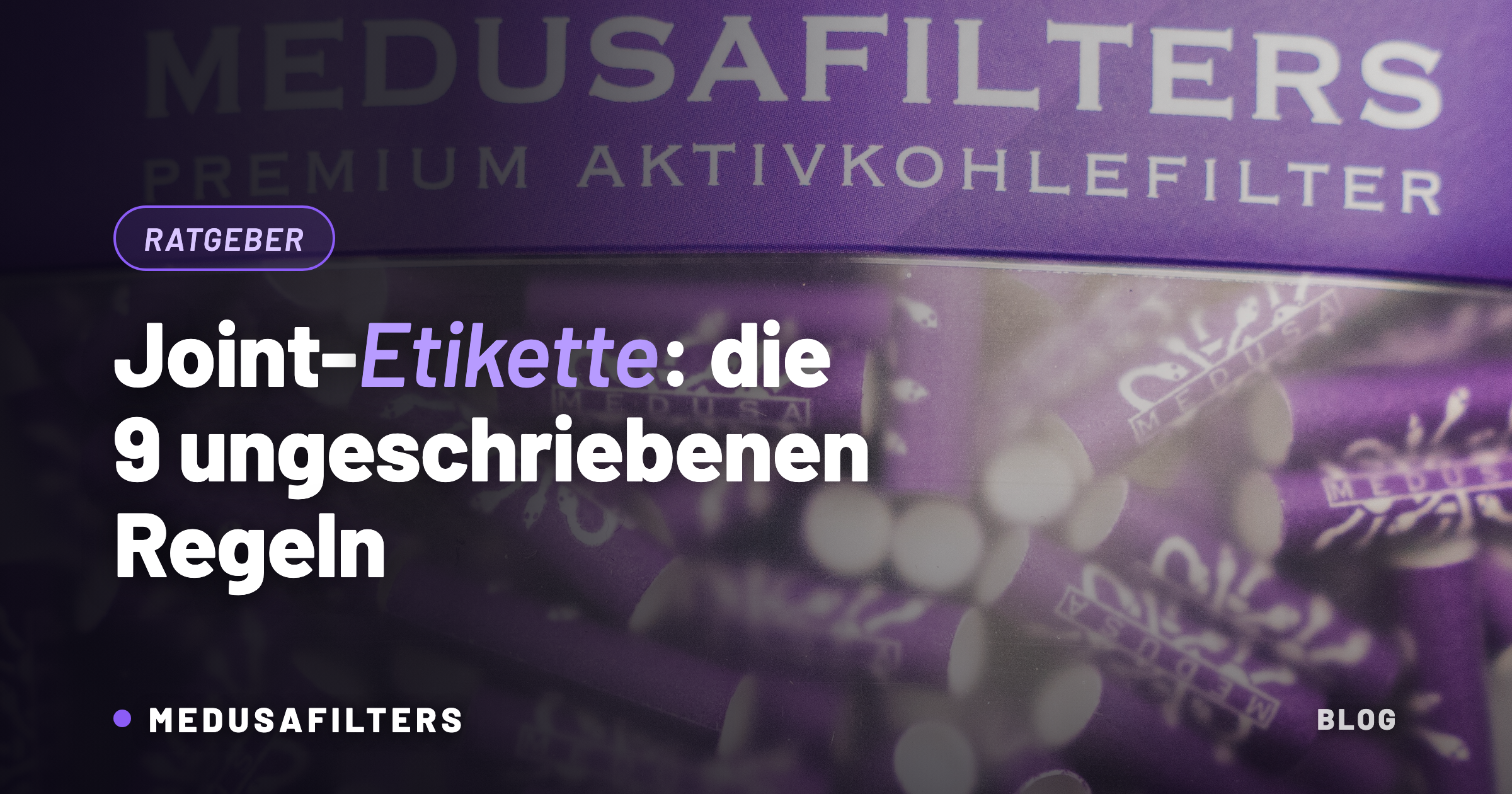 Joint-Etikette: Medusafilters Packung mit 6-mm-Aktivkohlefiltern