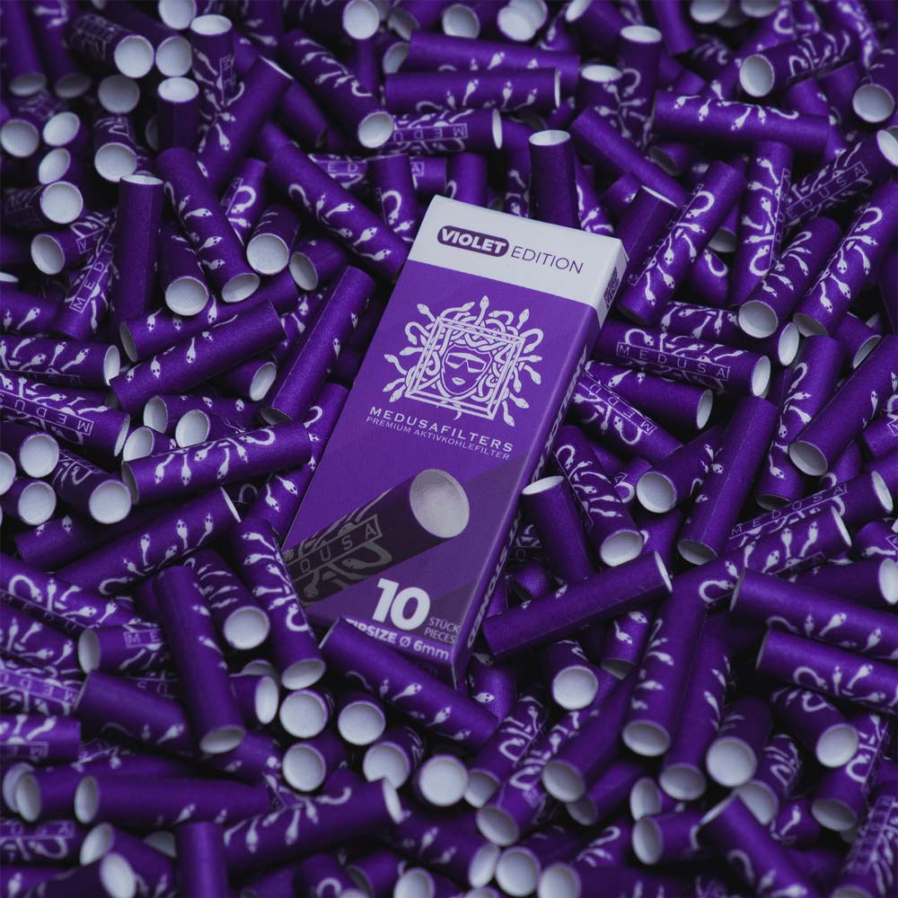 Pack of 10 activated carbon filters VIOLET Edition