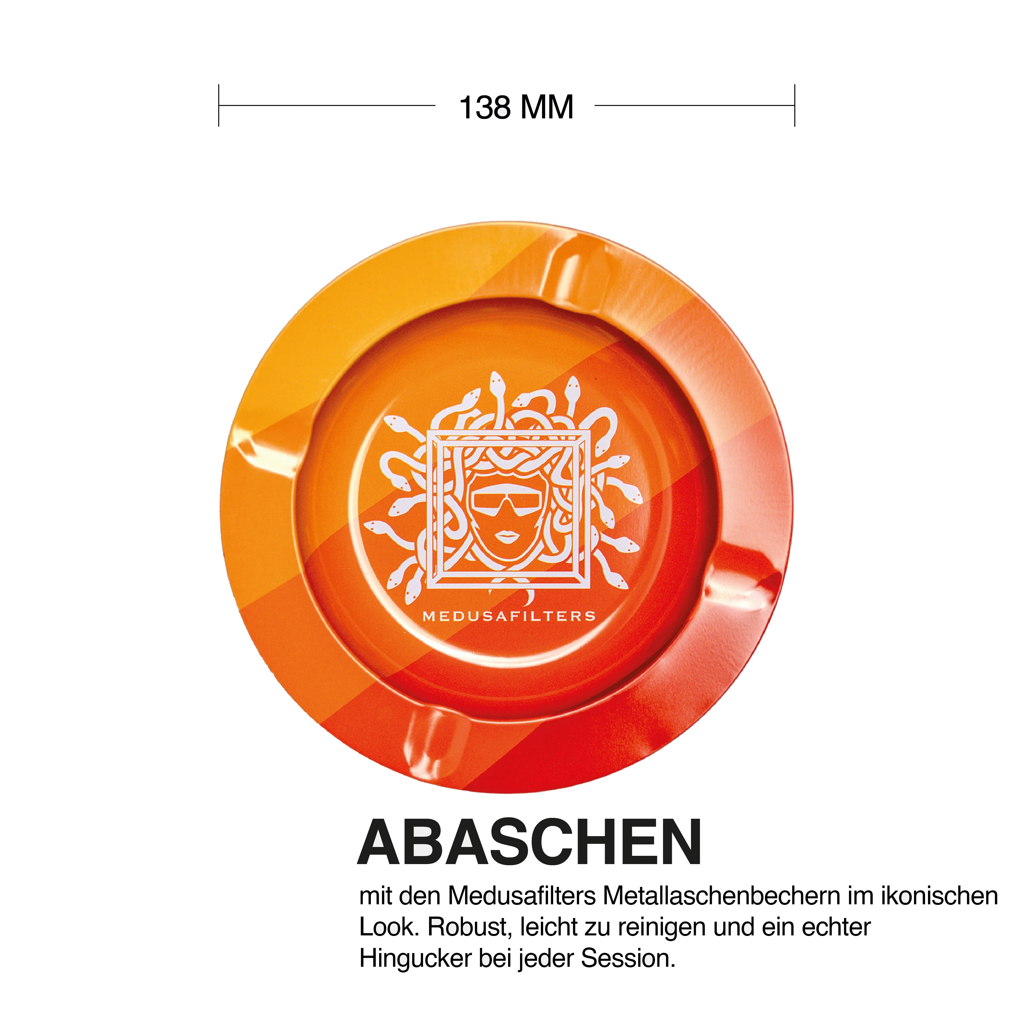 Medusafilters Aschenbecher Sunset – Maße und Details
