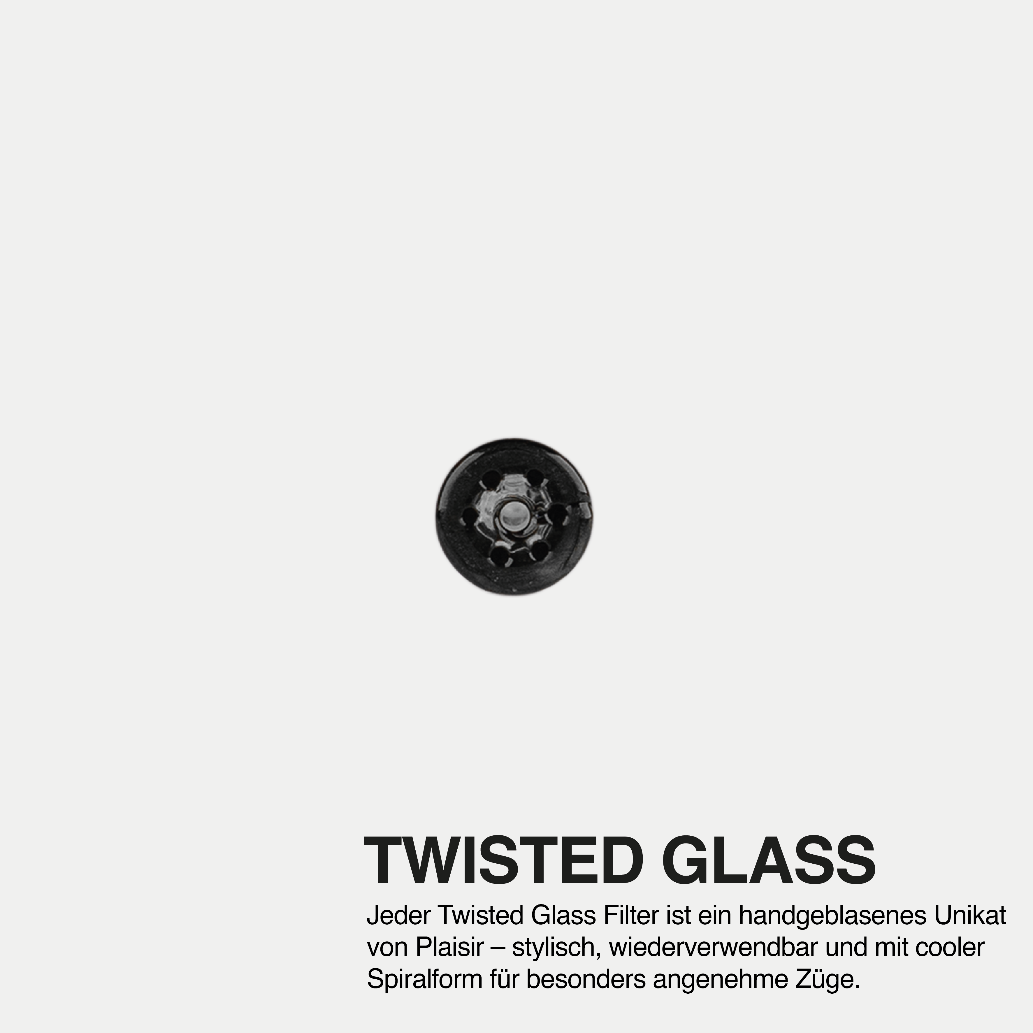 Twisted glass filter BLACK by PLAISIR