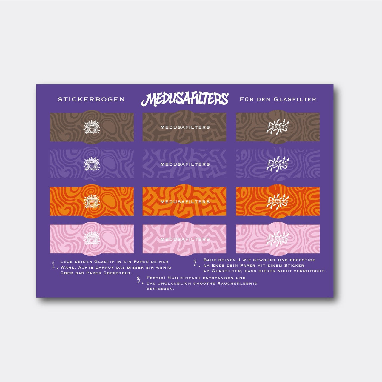 Stickerbogen für Twisted Glasfilter – Schluss mit verrutschten Glasfiltern