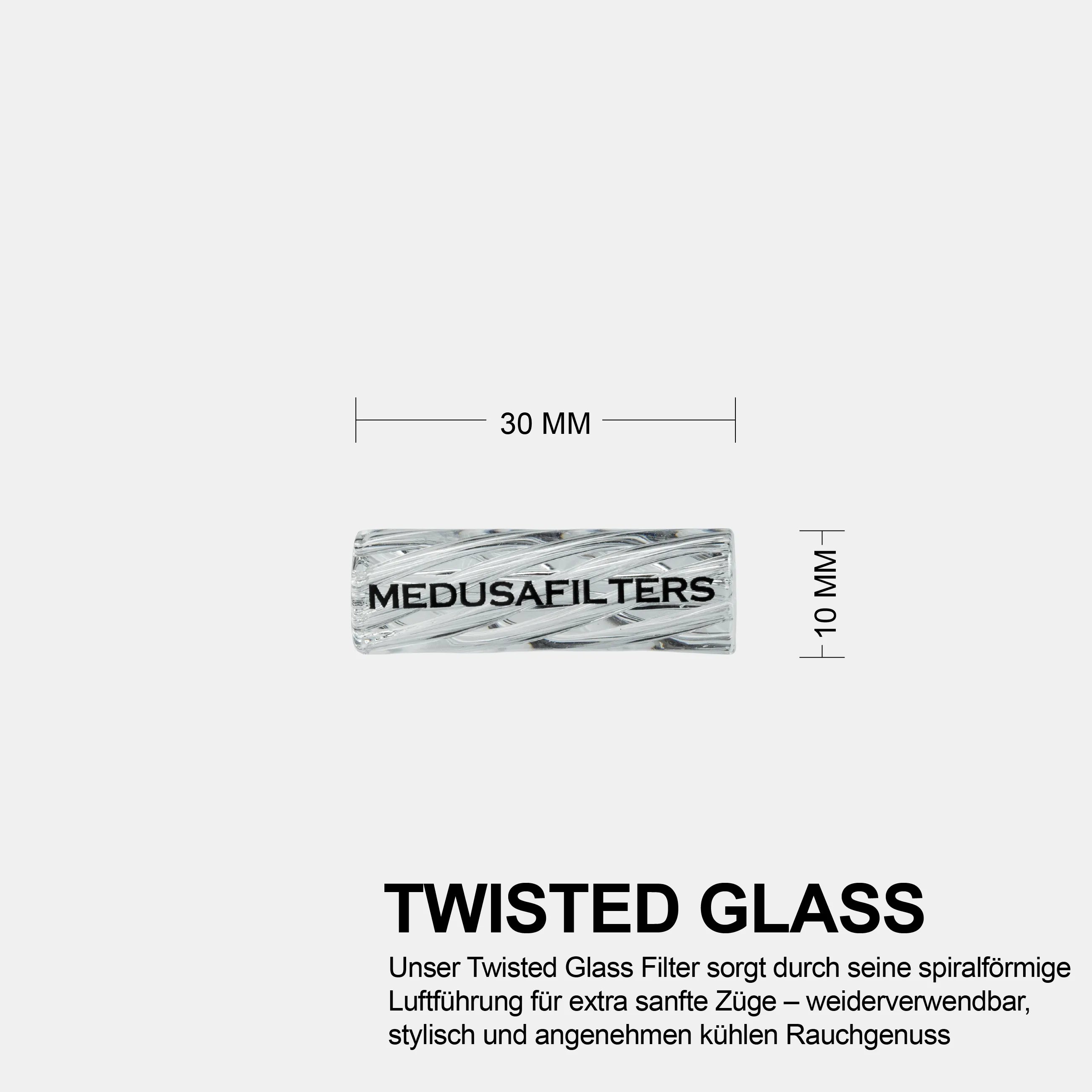Twisted Glasfilter 10 mm