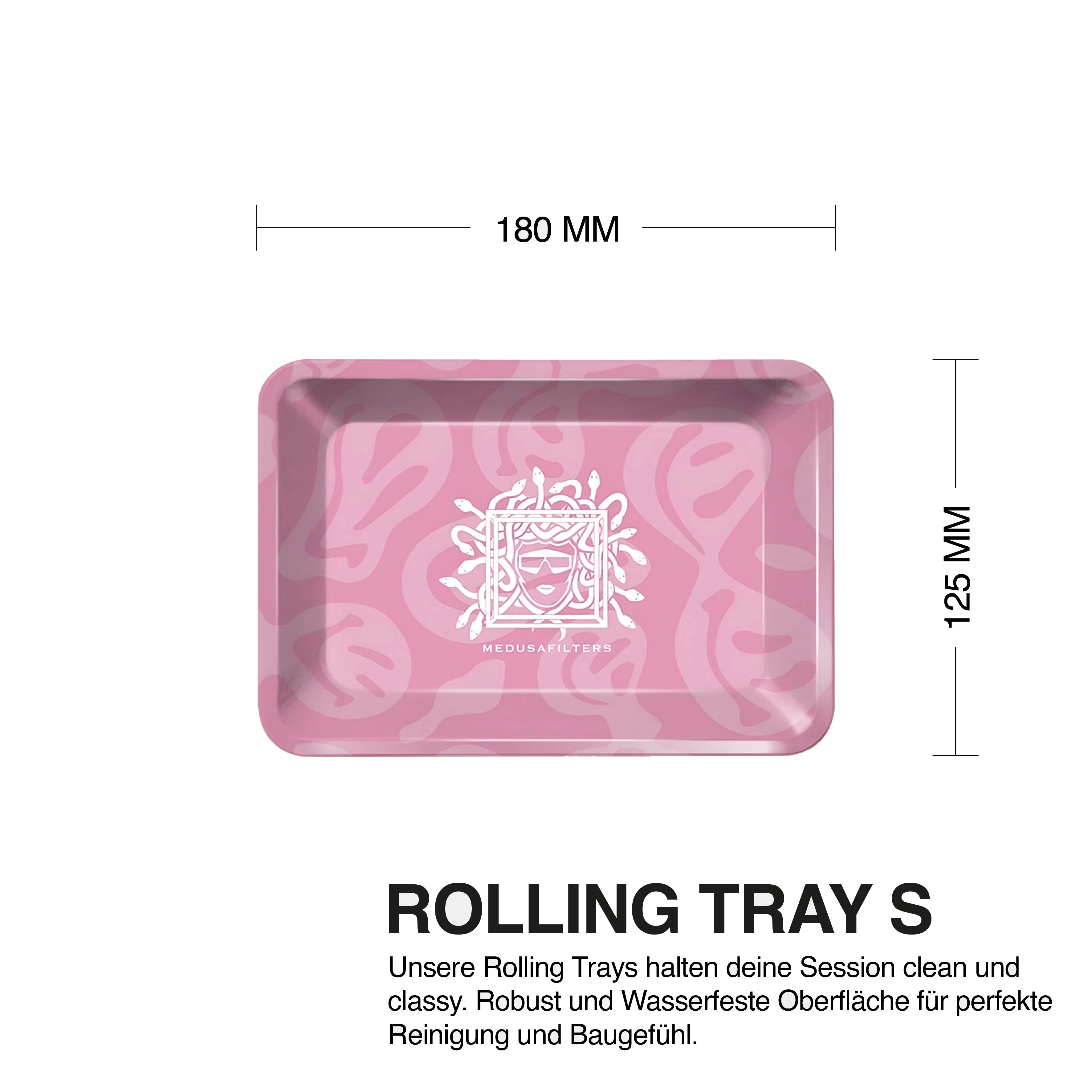 Medusafilters Rolling Tray Rosé – Maße