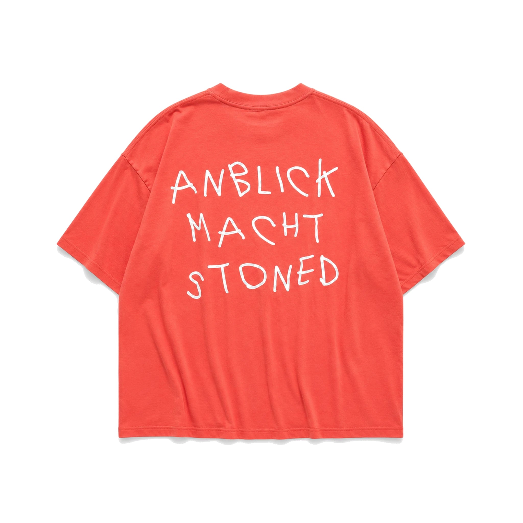 Medusafilters T-Shirt ORANGE Rückseite Print Anblick macht stoned