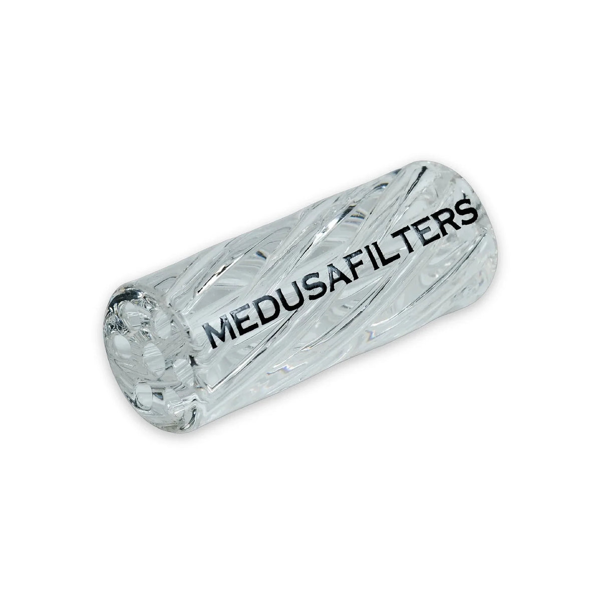 Twisted Glasfilter TRANSPARENT, Ø 12 mm, auf Weiß