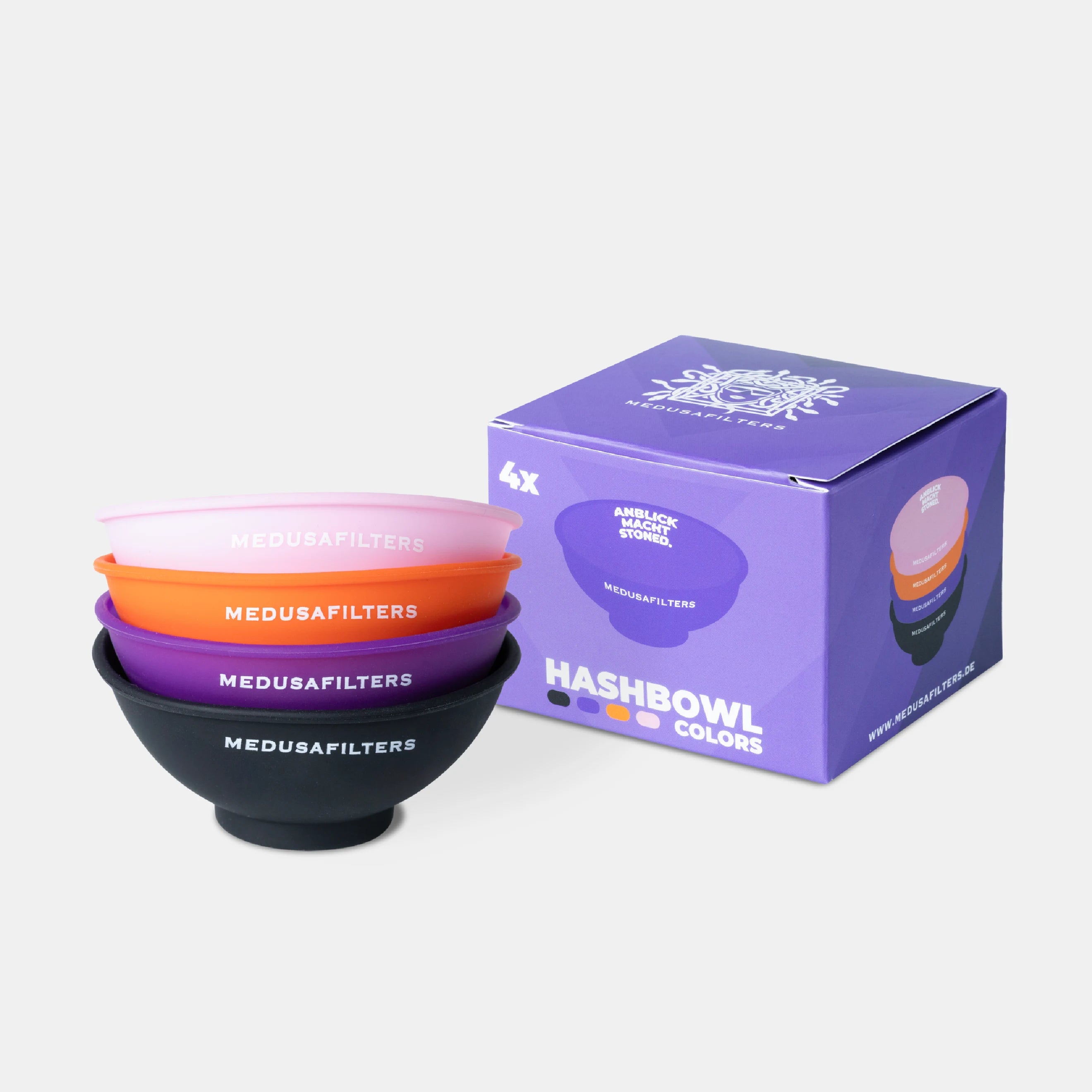 4er Set Hashbowl – Silikon Mischschale (Ø 70 mm)