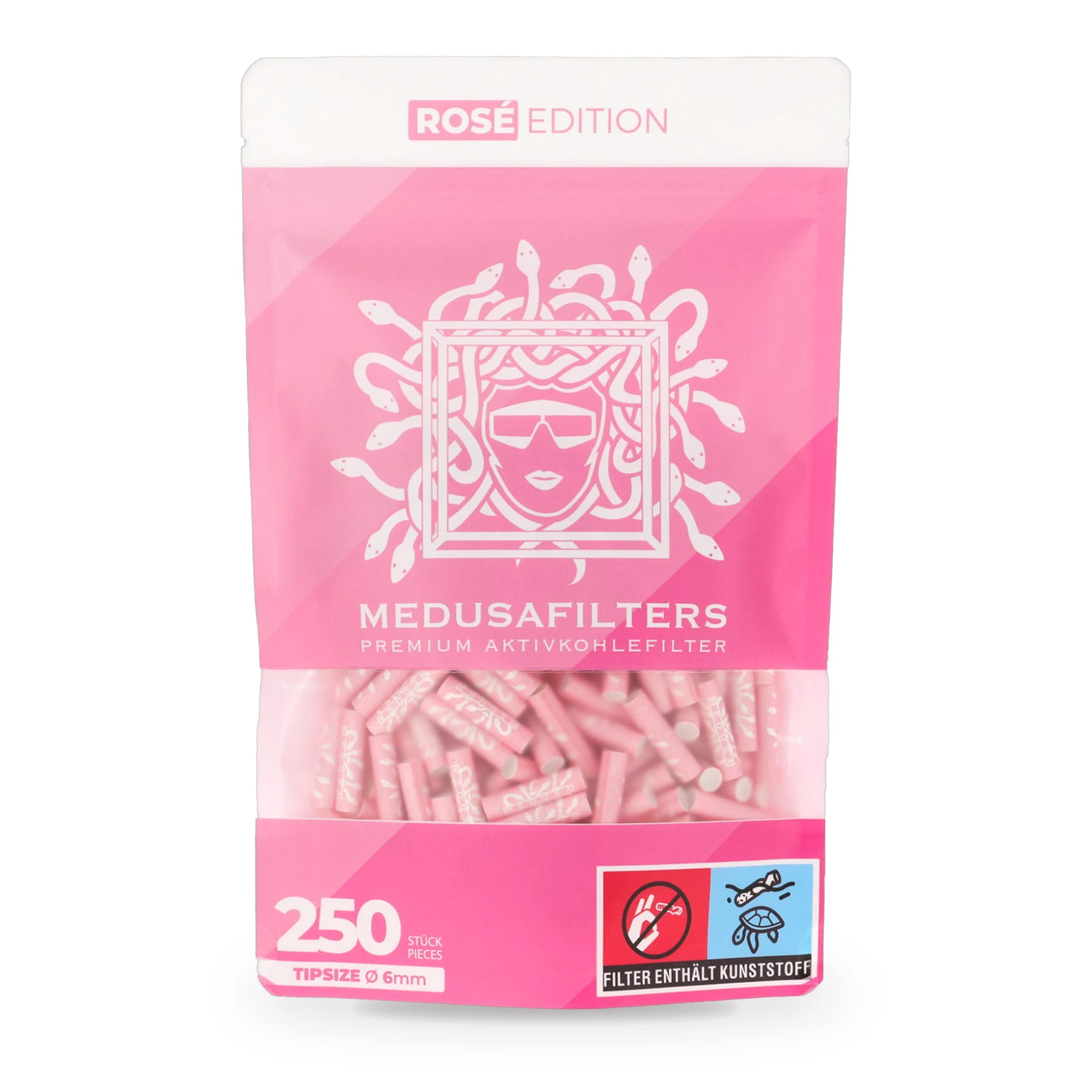 Medusafilters Aktivkohlefilter 6mm 250er Rose