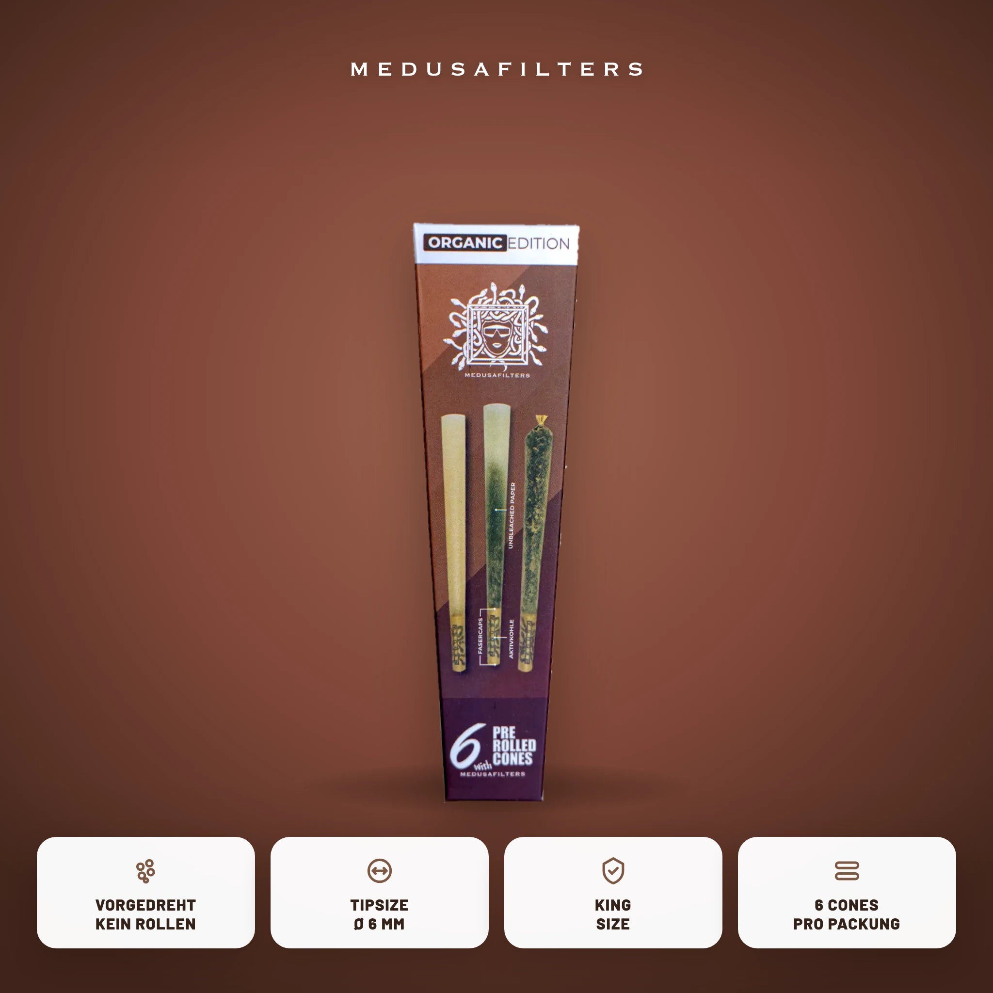 Medusafilters Pre-Rolled Cones ORGANIC – 6er Pack – Vorteile