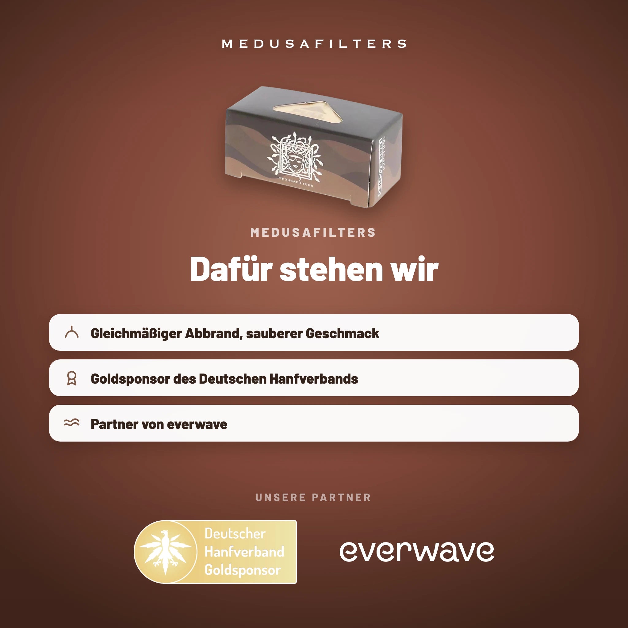 Medusafilters Endless Rolls 6 m ORGANIC – 24er Display – Marke und Partner