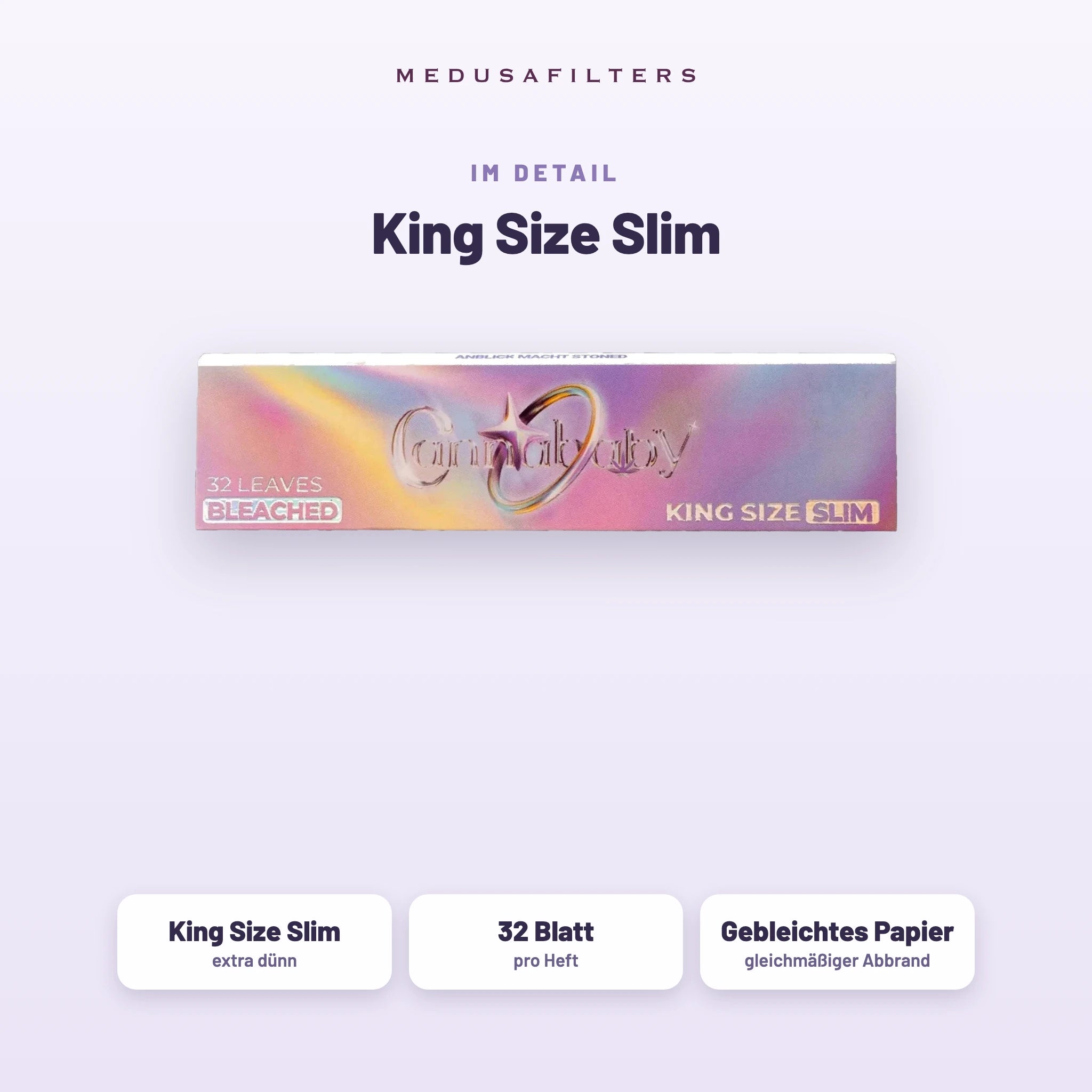 Medusafilters Longpapers King Size Slim CANNABABY – 50er Display – King Size Slim