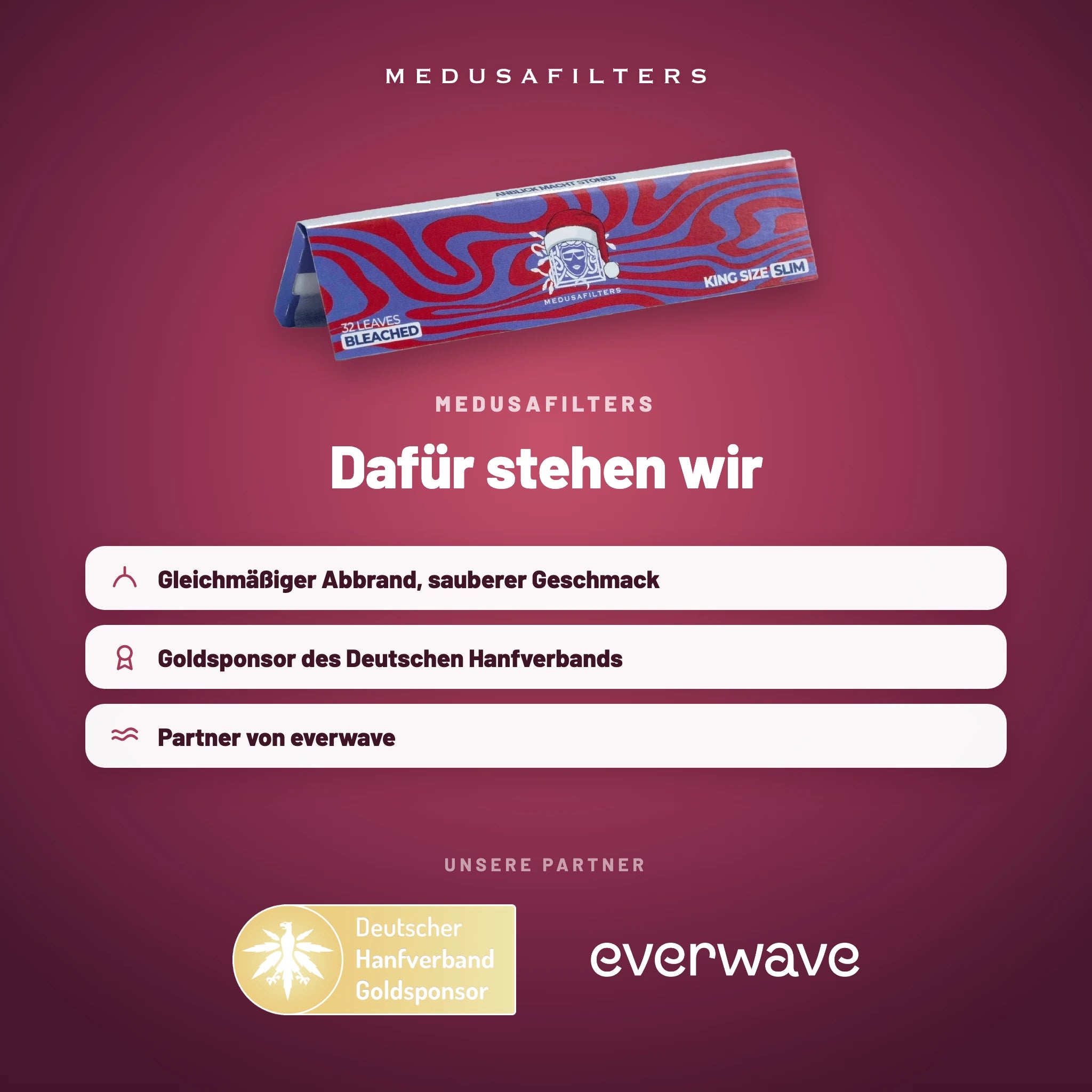 Medusafilters Longpapers King Size Slim XMAS – 1 Heft – Marke und Partner