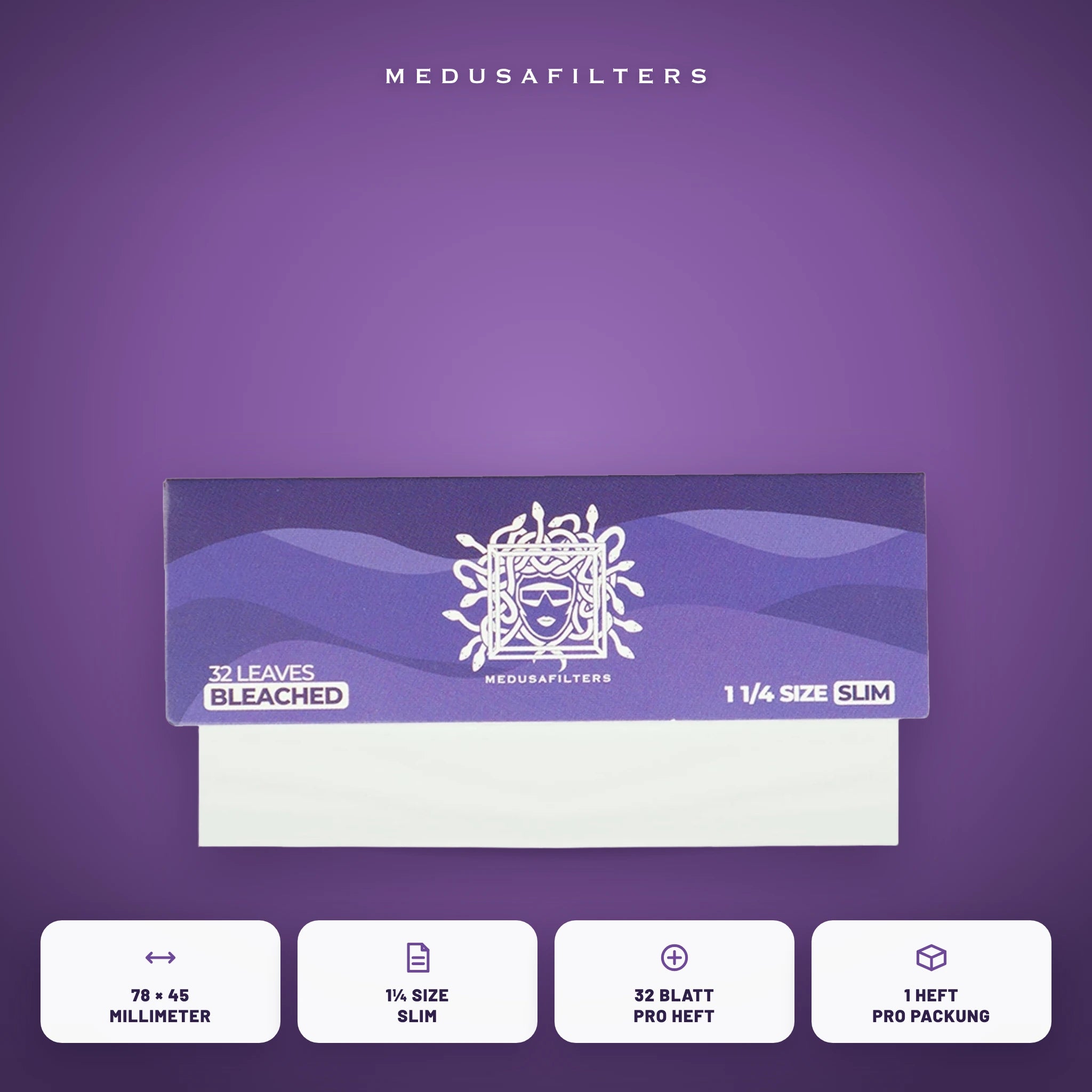Medusafilters Shortpapers BLEACHED – 1 Heft – Vorteile