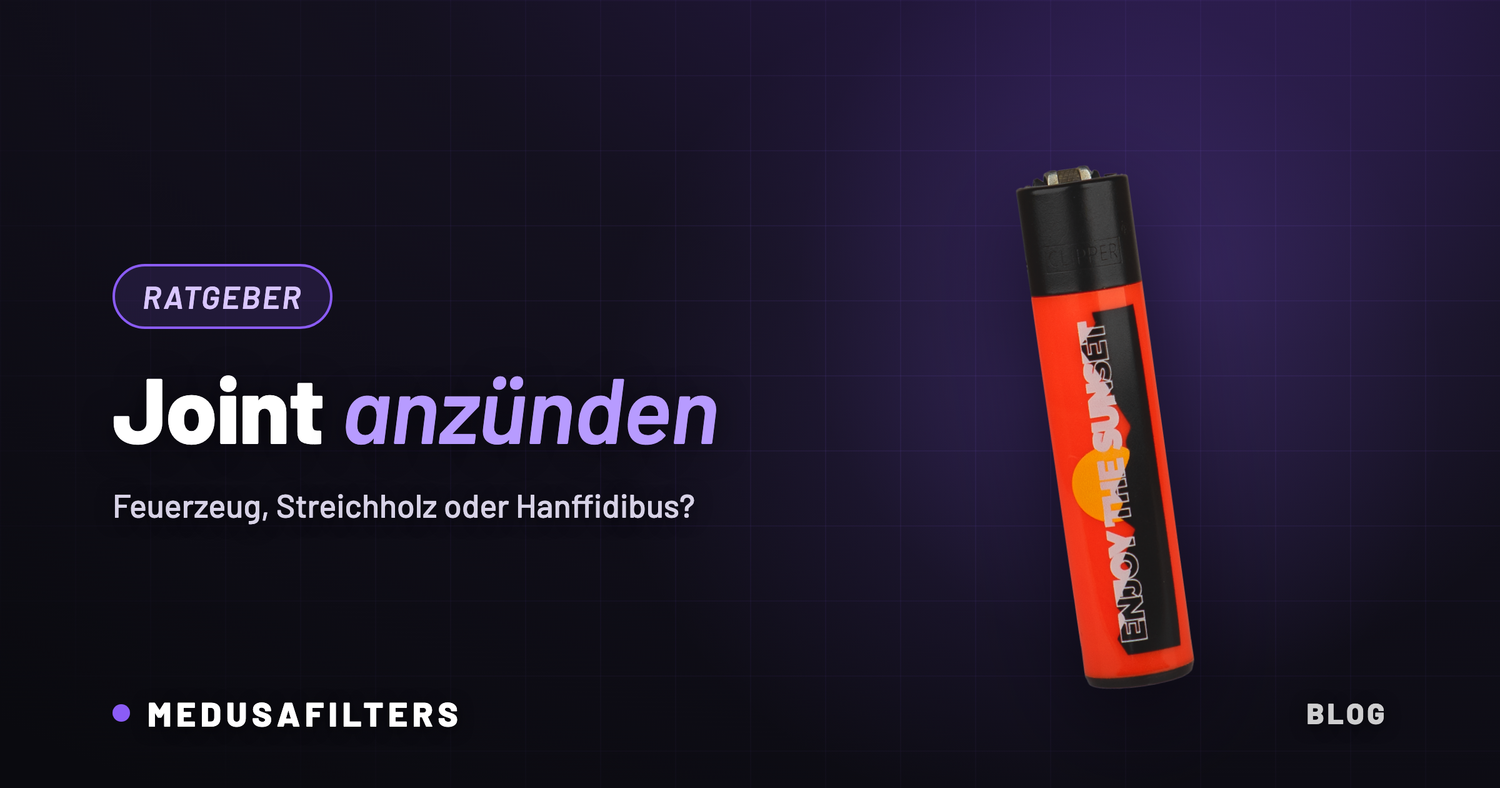 Joint anzünden: Medusafilters Feuerzeug als Zündquelle im Ratgeber-Header