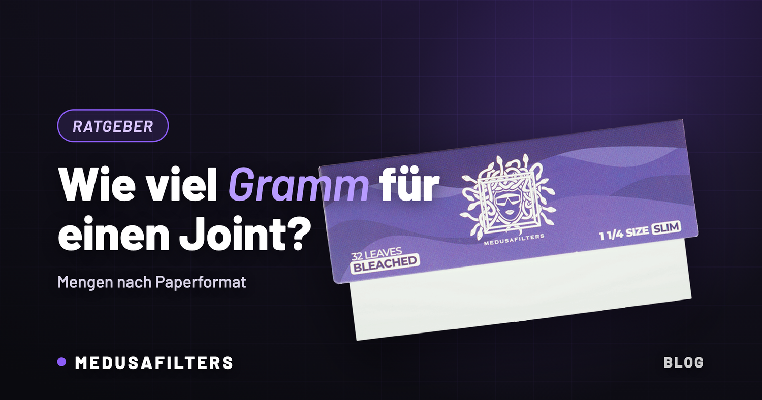 Medusafilters Shortpapers im 1¼ Size Slim Format – wie viel Gramm für einen Joint