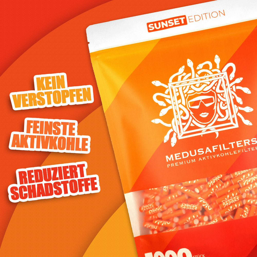 1000er Packung SUNSET Edition - Medusafilters