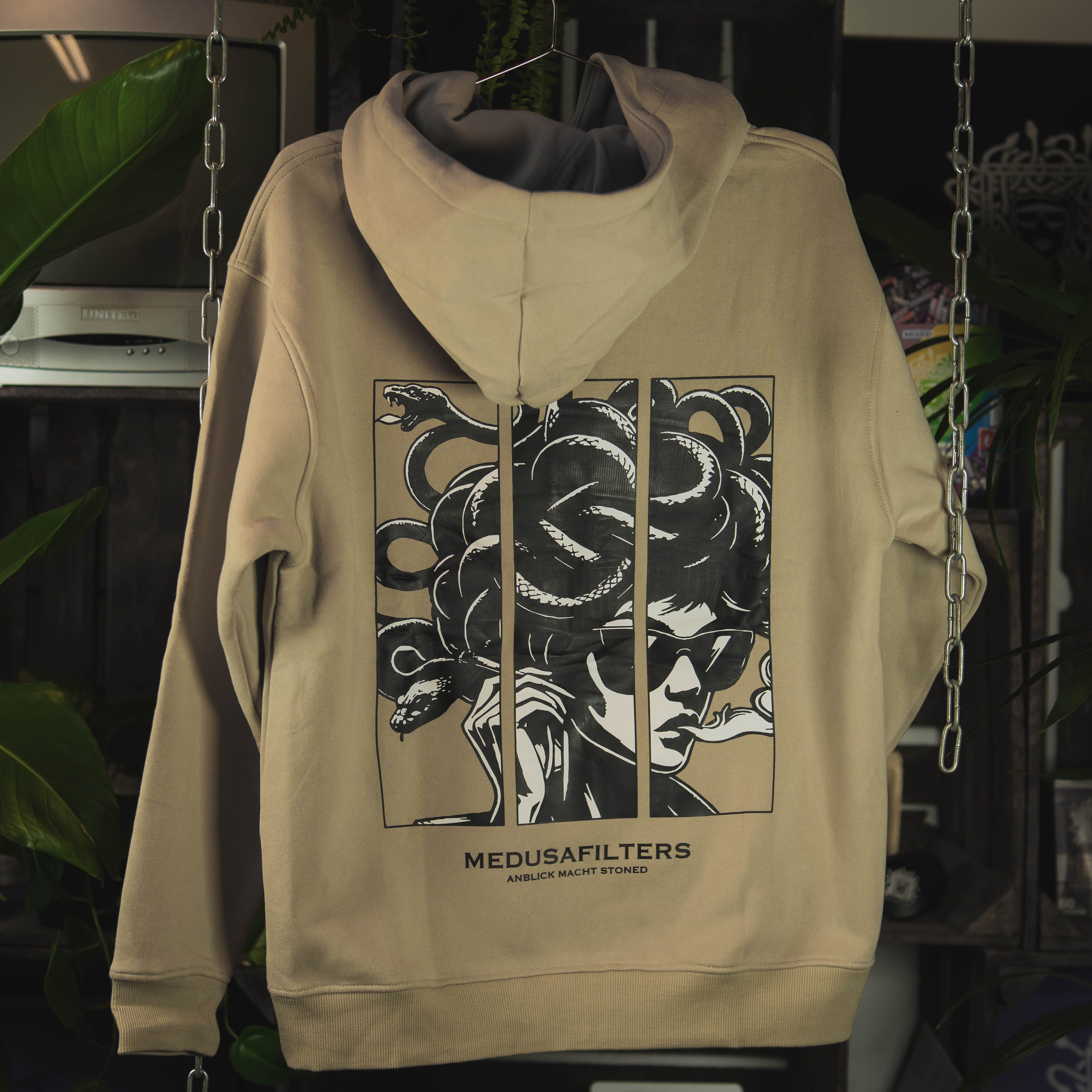 Medusafilters Hoodie mit Backprint - BEIGE