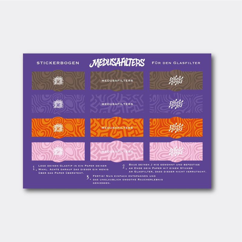 Sticker sheet for Twisted glass filters
