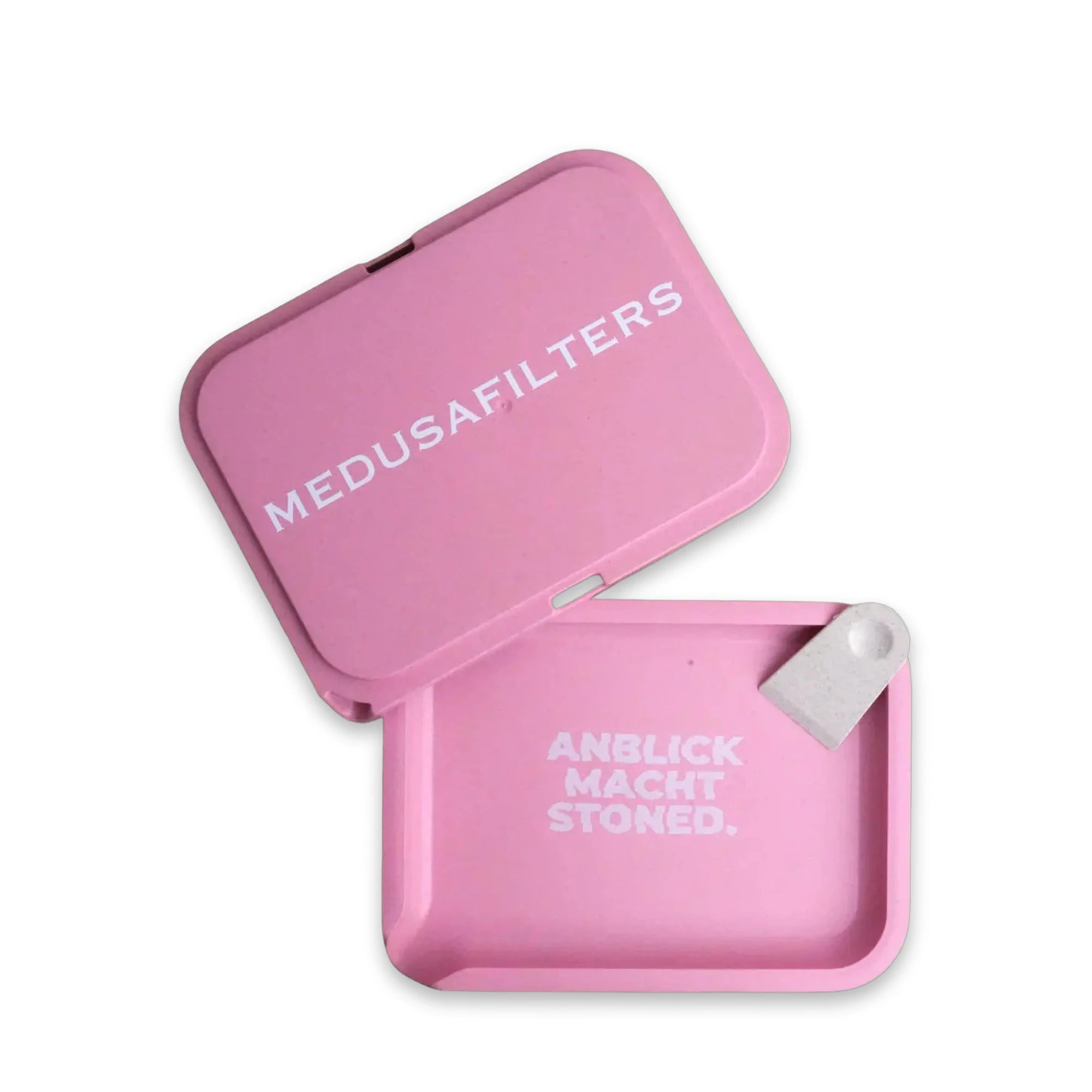 Medusafilters Rolling Tray aus Hanffaser Rosé – mit Deckel