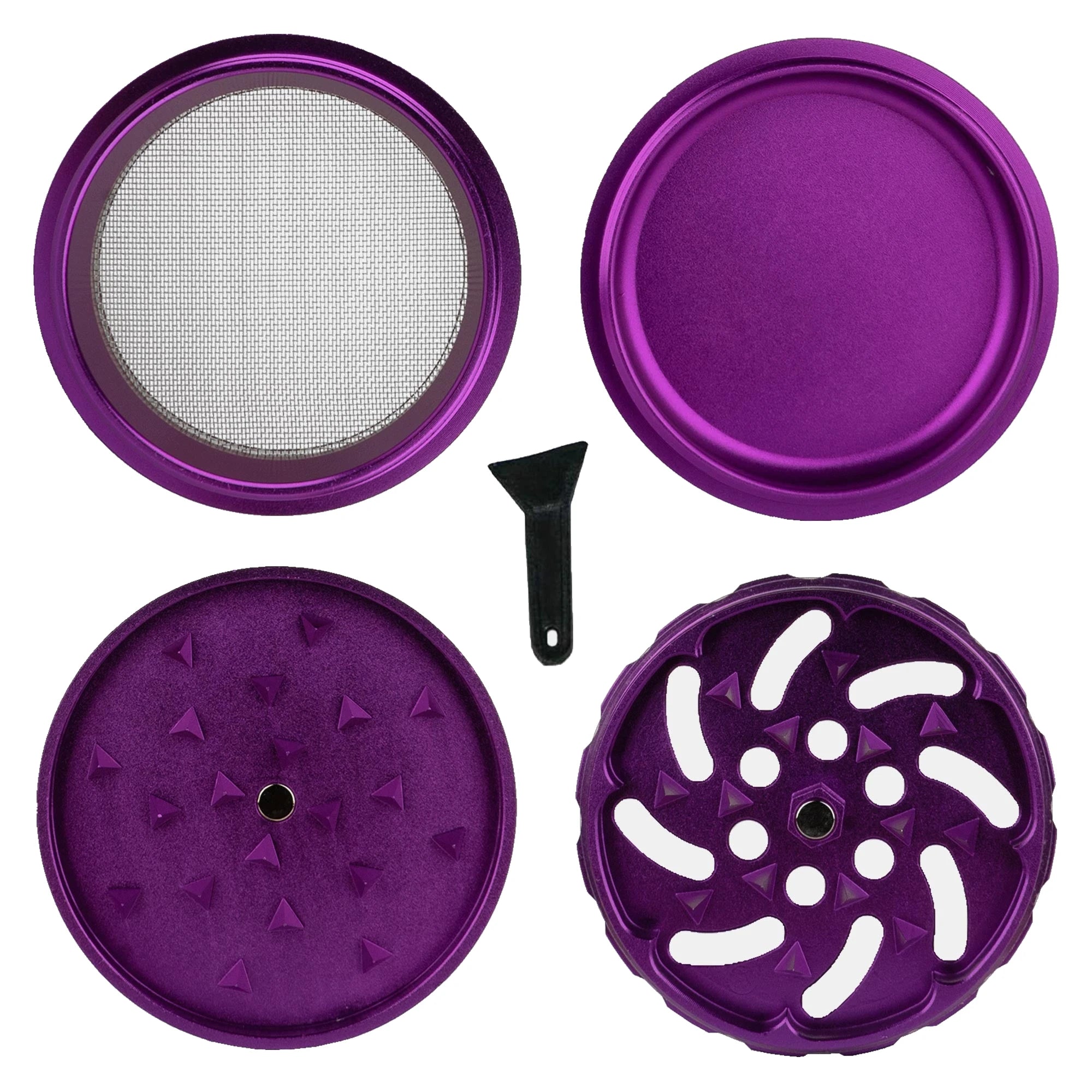 Medusafilters Spike Grinder Violet – Einzelteile