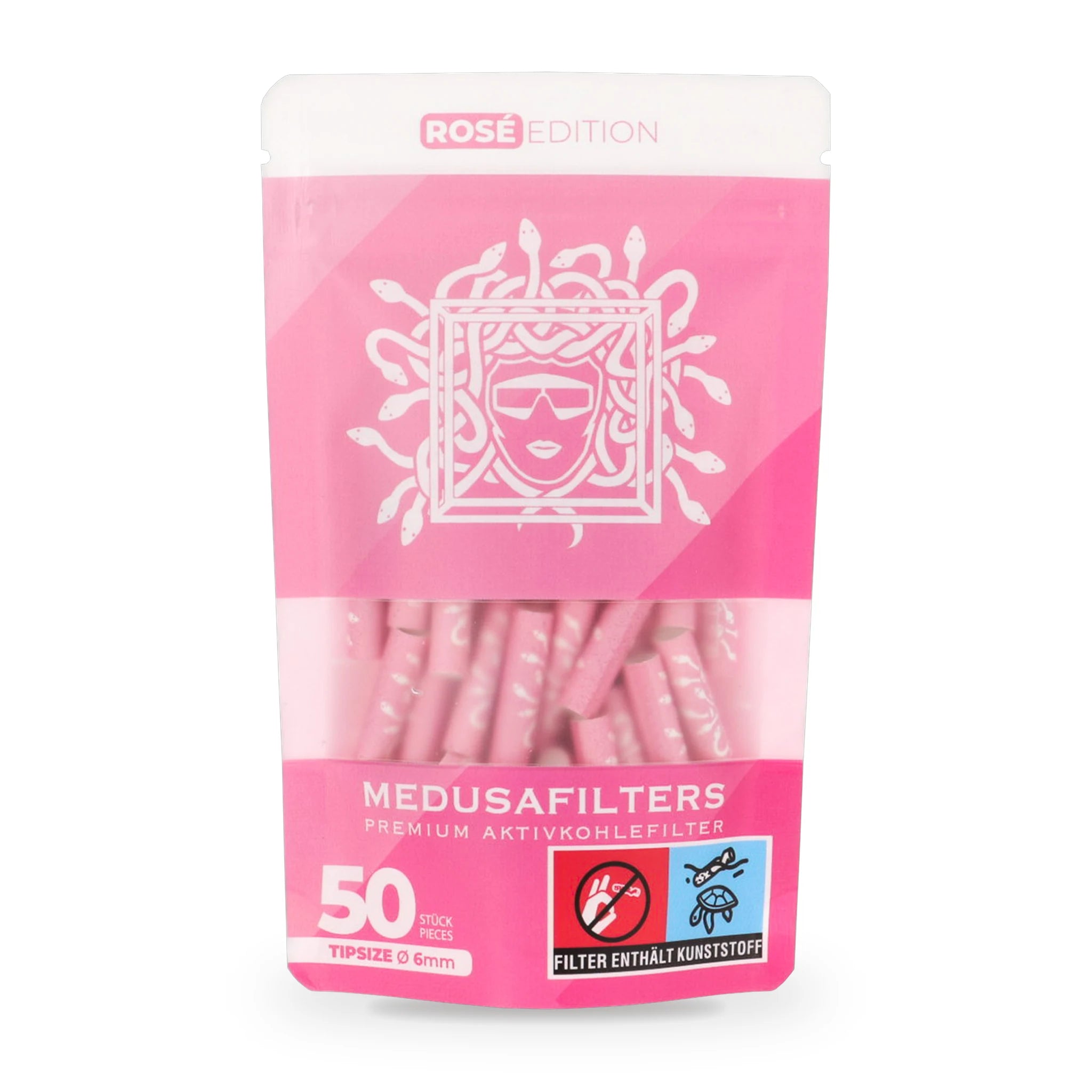 Medusafilters Aktivkohlefilter 6mm 50er Rose