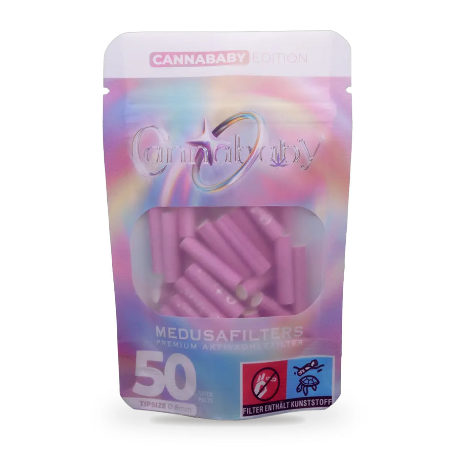 Medusafilters Aktivkohlefilter 6 mm CANNABABY Edition, 50er-Packung