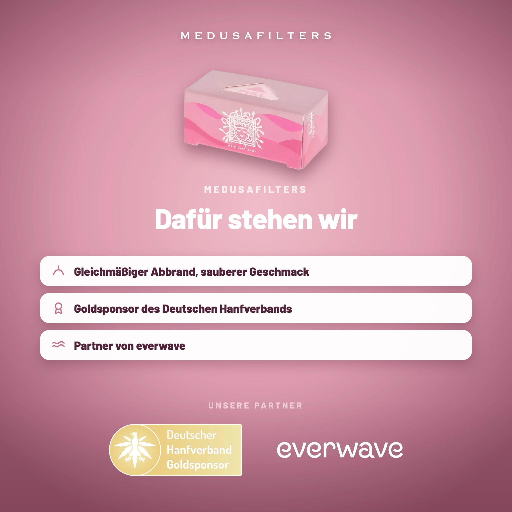 Medusafilters Endless Rolls 6 m ROSÉ – 1 Roll – Marke und Partner