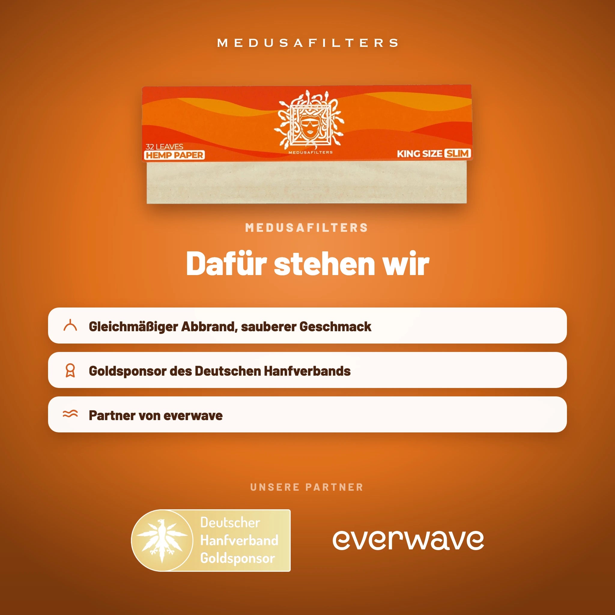 Medusafilters Longpapers King Size Slim SUNSET – 10er Display – Marke und Partner