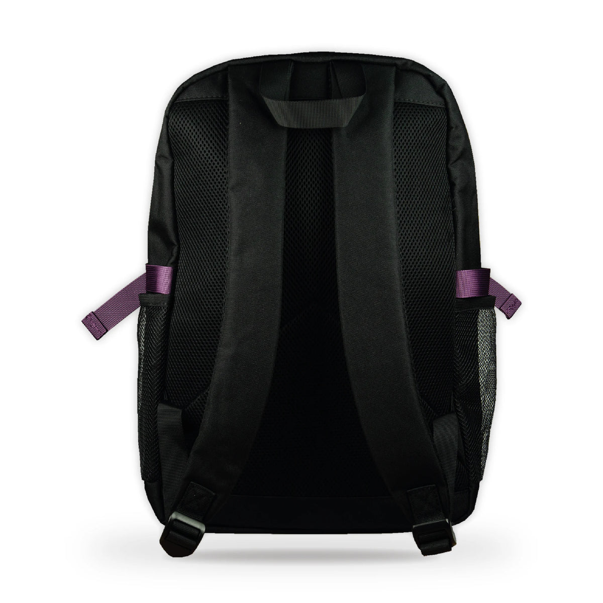 Geruchsdichter Rucksack in Schwarz von hinten mit gepolsterten Trägern